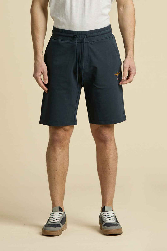 AERONAUTICA MILITARE | Bermuda in cotone uomo con elastico in vita