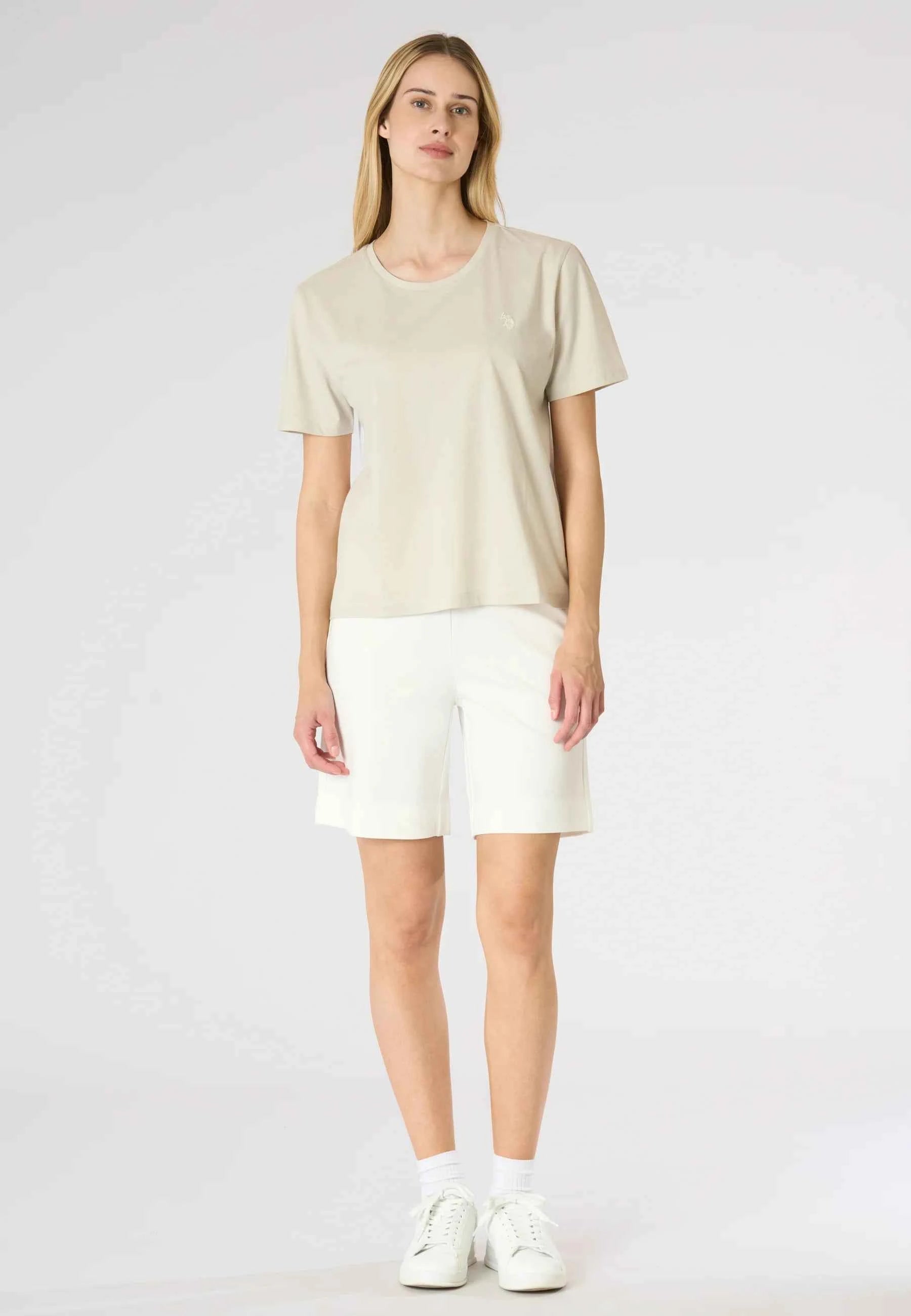 US POLO ASSN | T-shirt in cotone con inserto a contrasto sul retro