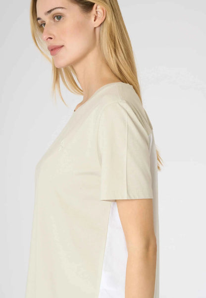 US POLO ASSN | T-shirt in cotone con inserto a contrasto sul retro