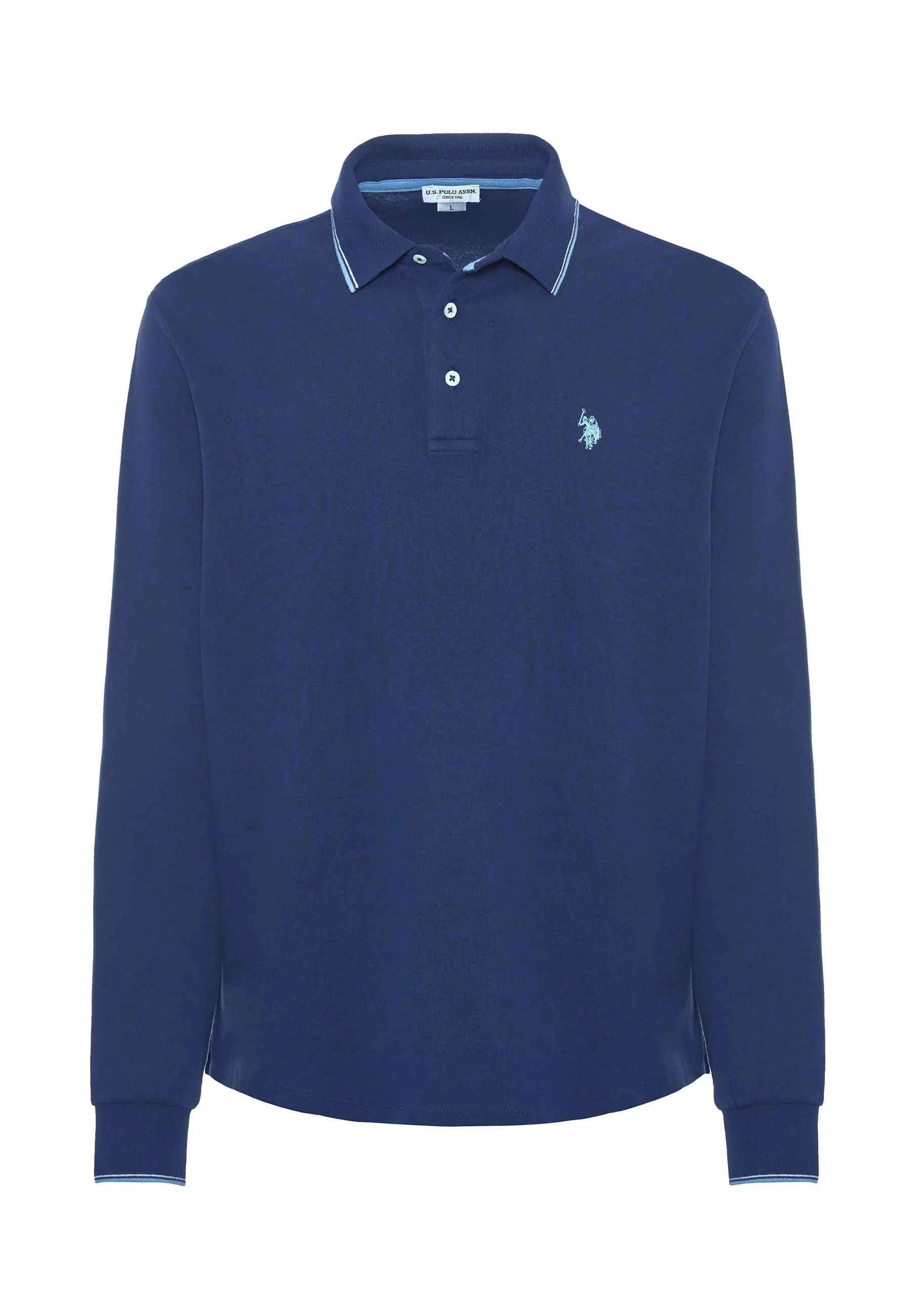 US POLO ASSN | Polo shirt a maniche lunghe in cotone heavy jersey