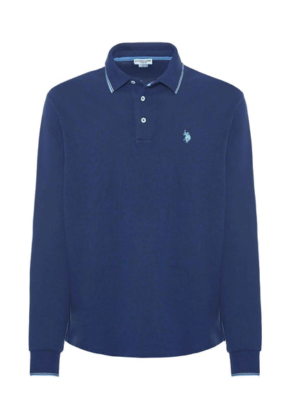 US POLO ASSN | Polo shirt a maniche lunghe in cotone heavy jersey