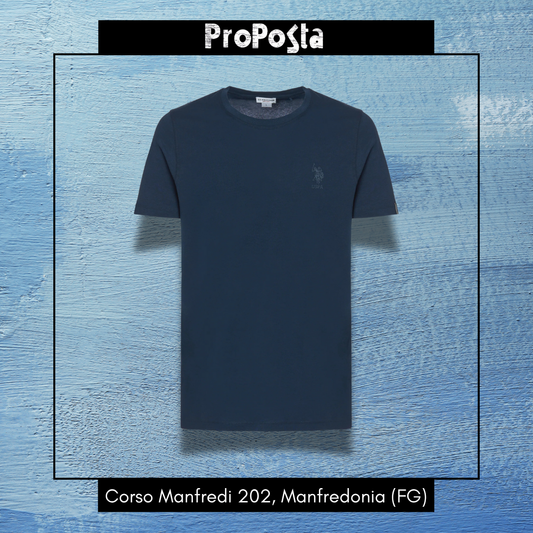 US POLO | T-shirt a maniche corte in cotone stretch con logo - Proposta Legend