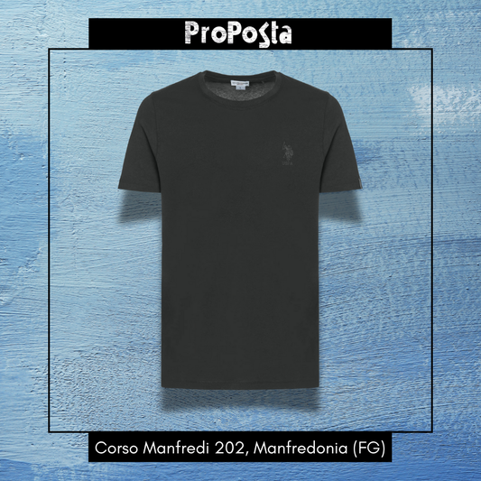US POLO | T-shirt a maniche corte in cotone stretch con logo - Proposta Legend