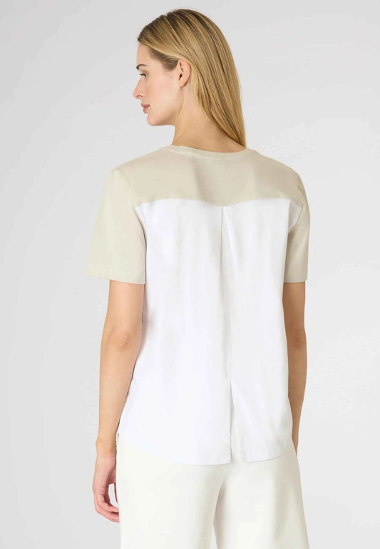 US POLO ASSN | T-shirt in cotone con inserto a contrasto sul retro