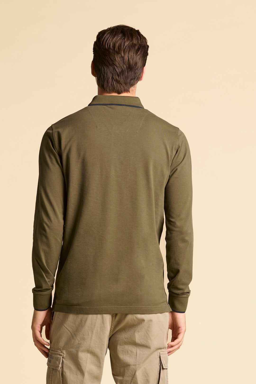 AERONAUTICA MILITARE | Polo basica manica lunga in cotone