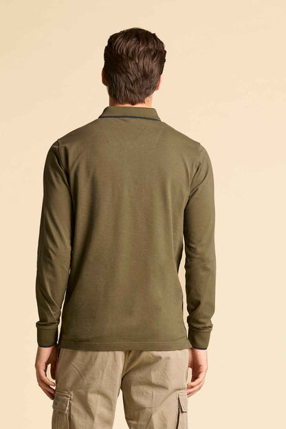 AERONAUTICA MILITARE | Polo basica manica lunga in cotone