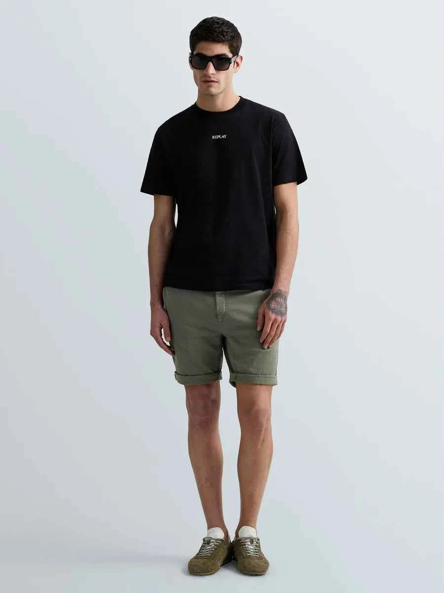 REPLAY | T-Shirt in jersey con logo minimal