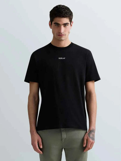 REPLAY | T-Shirt in jersey con logo minimal
