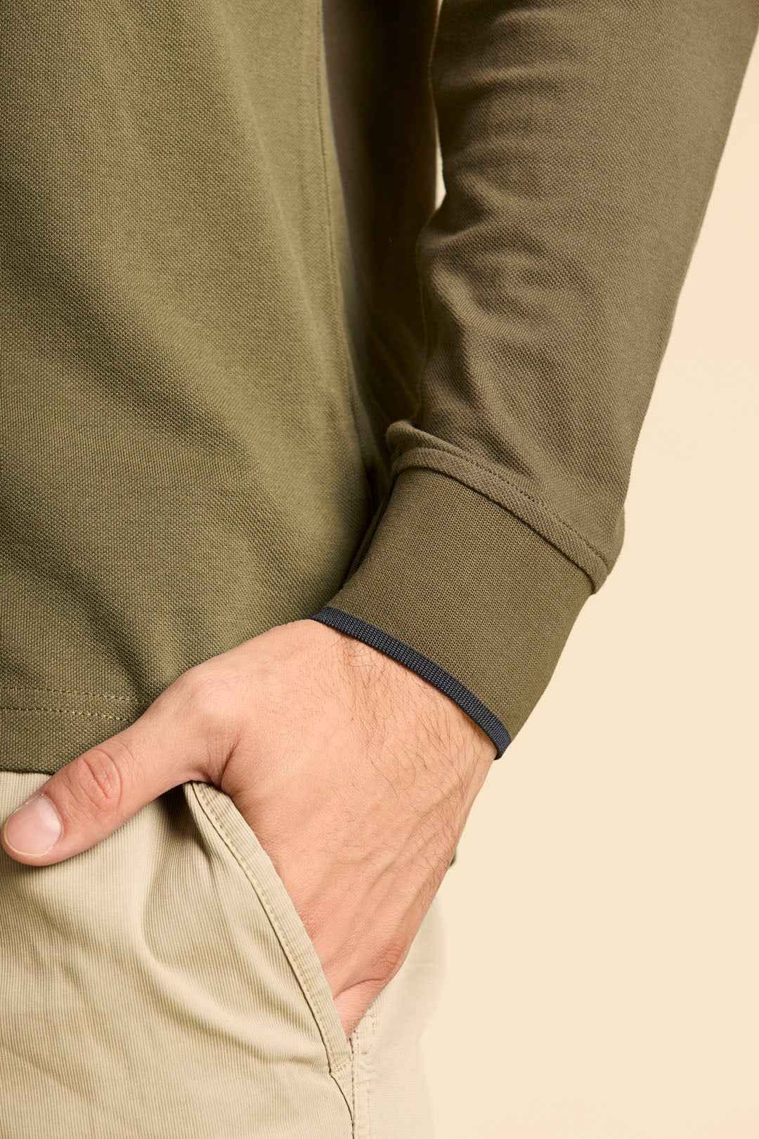 AERONAUTICA MILITARE | Polo basica manica lunga in cotone