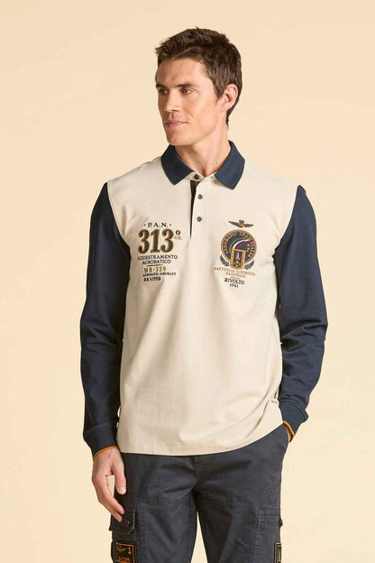 AERONAUTICA MILITARE | Polo Frecce Tricolori ricamata in piqué