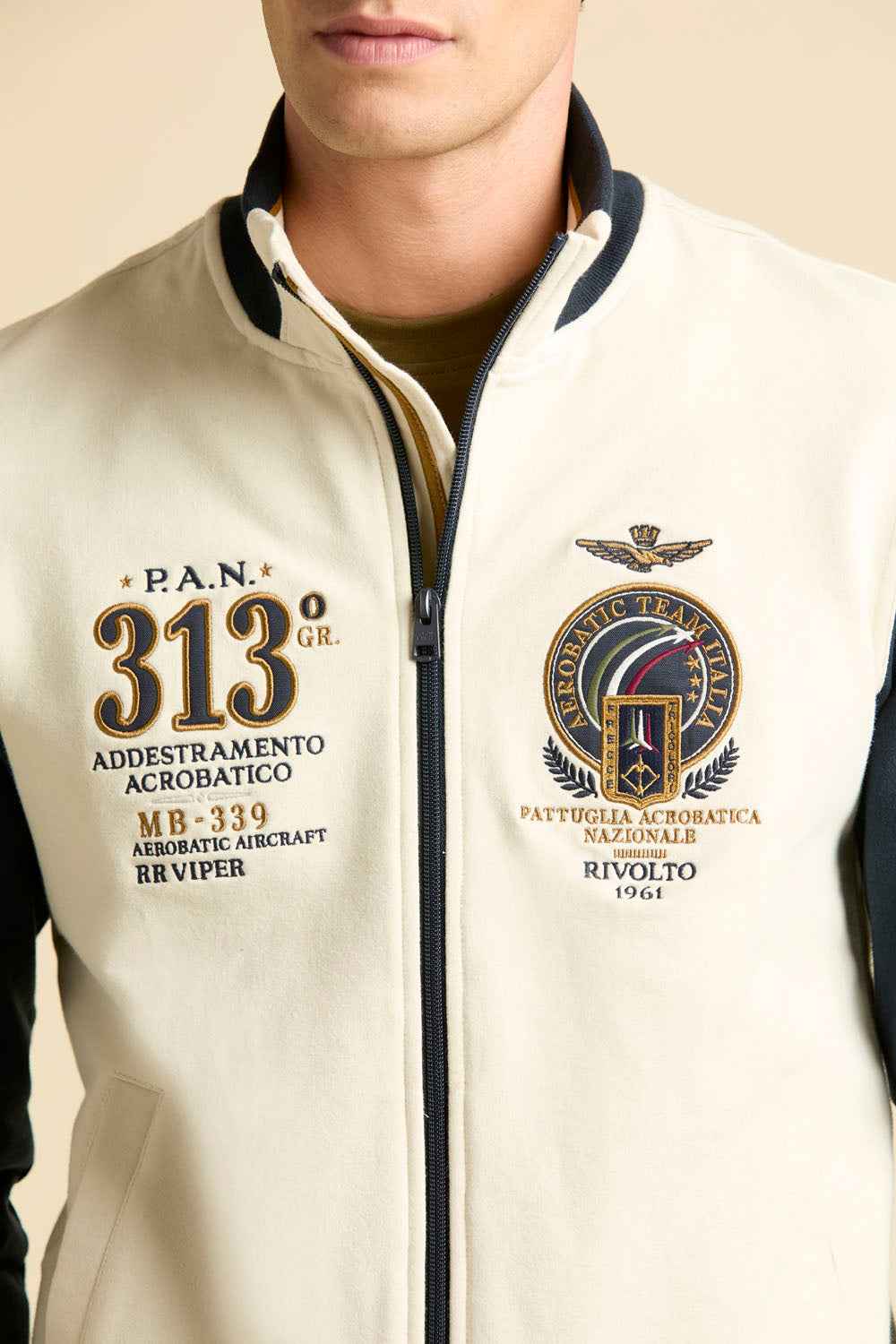 AERONAUTICA MILITARE | Felpa full-zip ricamata Frecce Tricolori - Proposta Legend