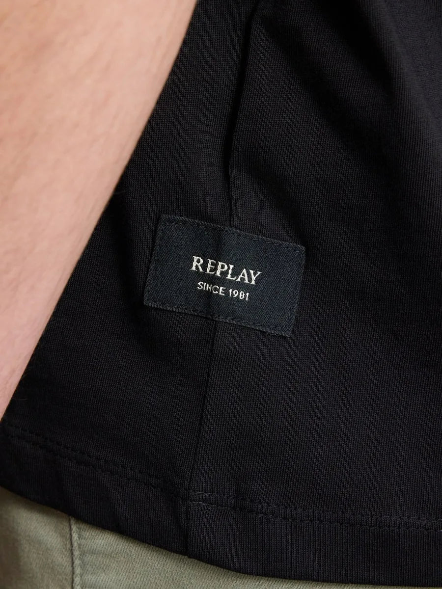 REPLAY | T-Shirt in jersey con logo minimal - Proposta Legend