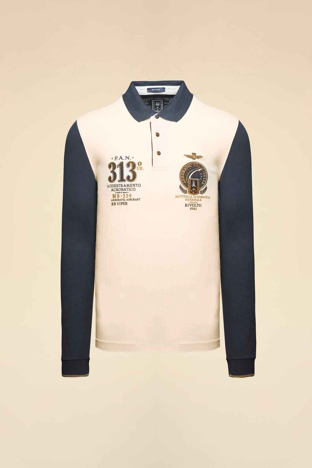 AERONAUTICA MILITARE | Polo Frecce Tricolori ricamata in piqué