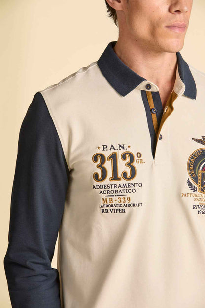 AERONAUTICA MILITARE | Polo Frecce Tricolori ricamata in piqué