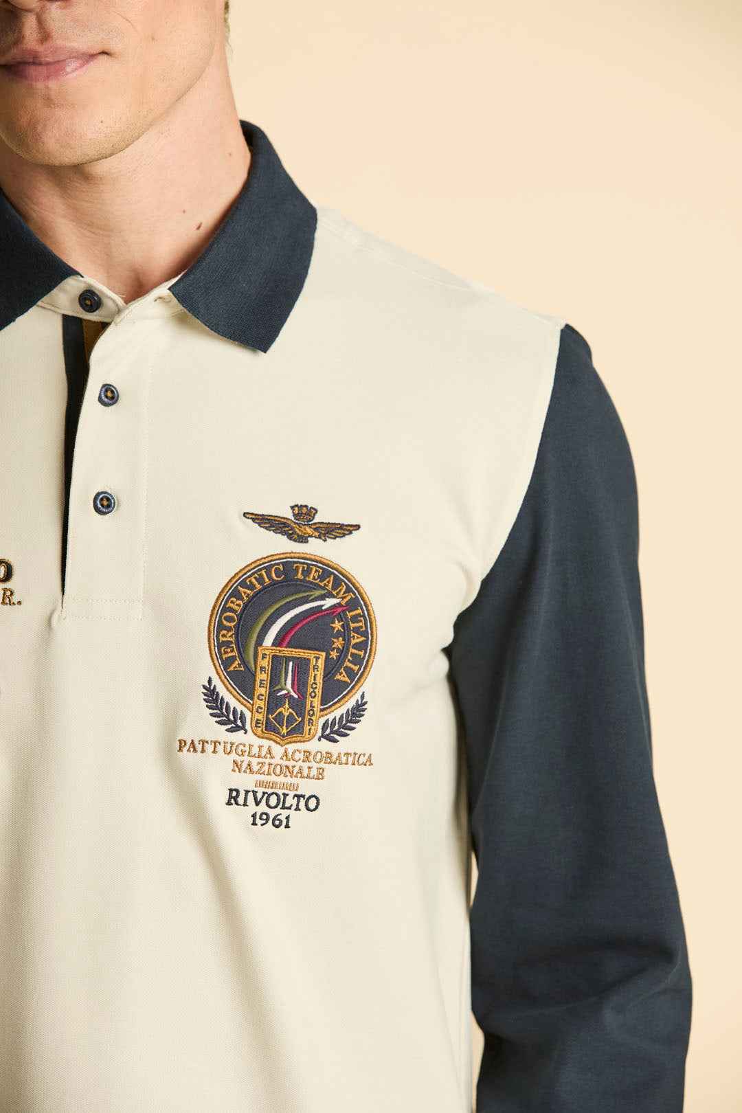 AERONAUTICA MILITARE | Polo Frecce Tricolori ricamata in piqué
