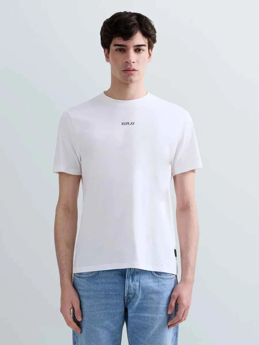 REPLAY | T-Shirt in jersey con logo minimal