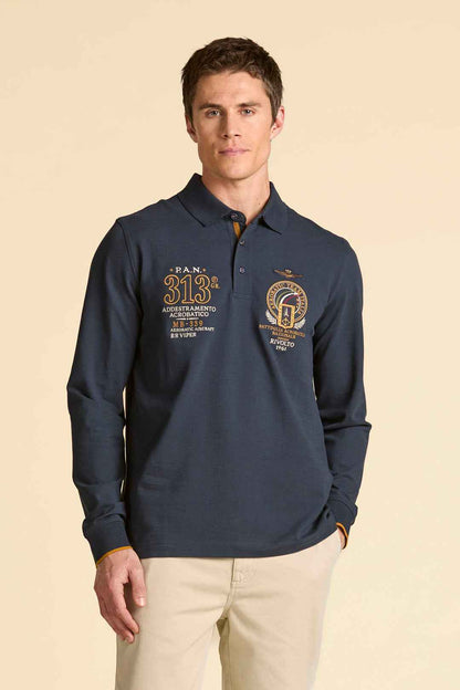 AERONAUTICA MILITARE | Polo Frecce Tricolori ricamata in piqué