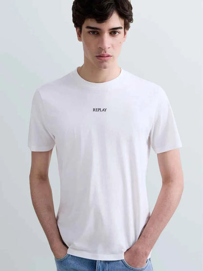 REPLAY | T-Shirt in jersey con logo minimal