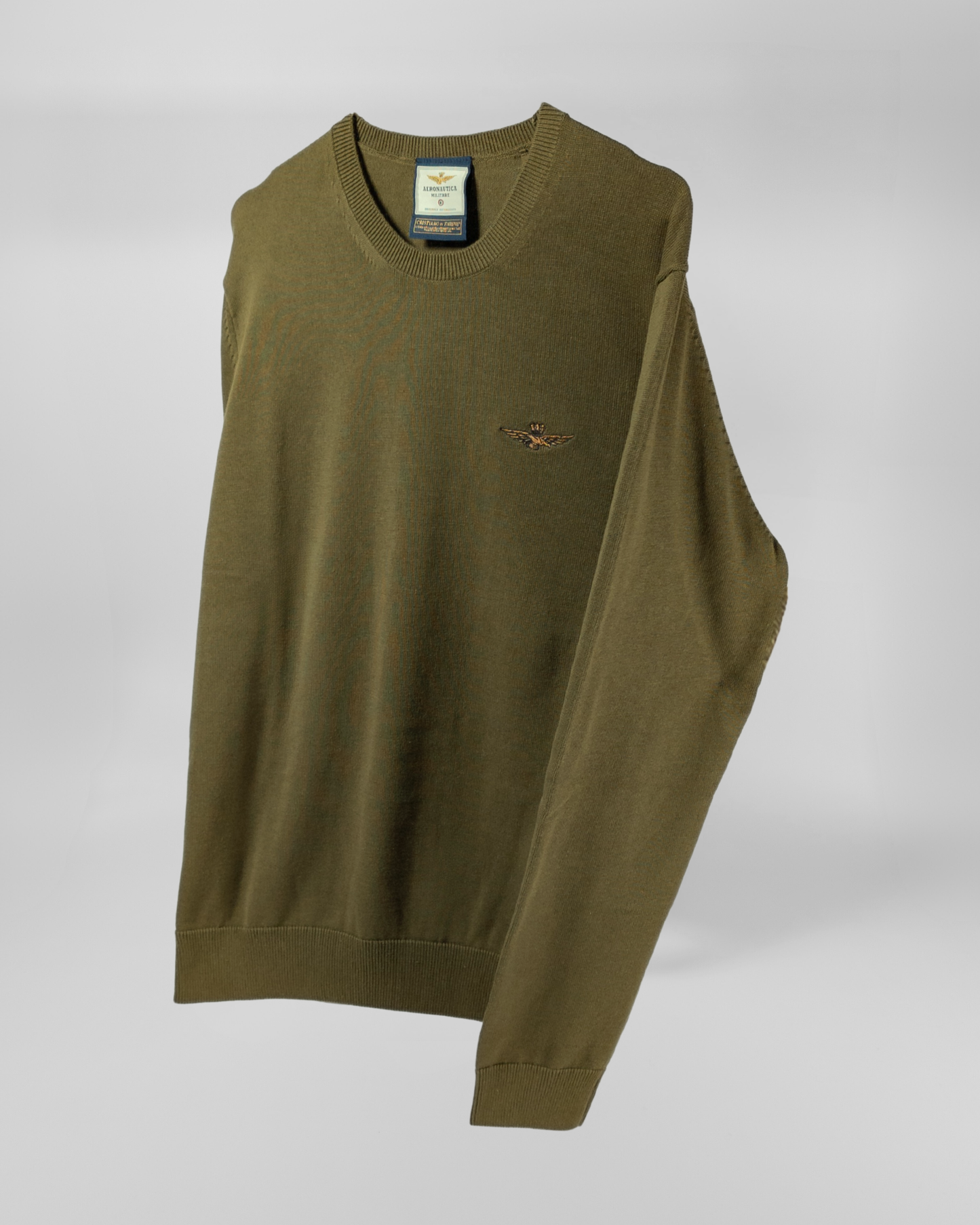 AERONAUTICA MILITARE | Maglia girocollo in cotone tinto filo