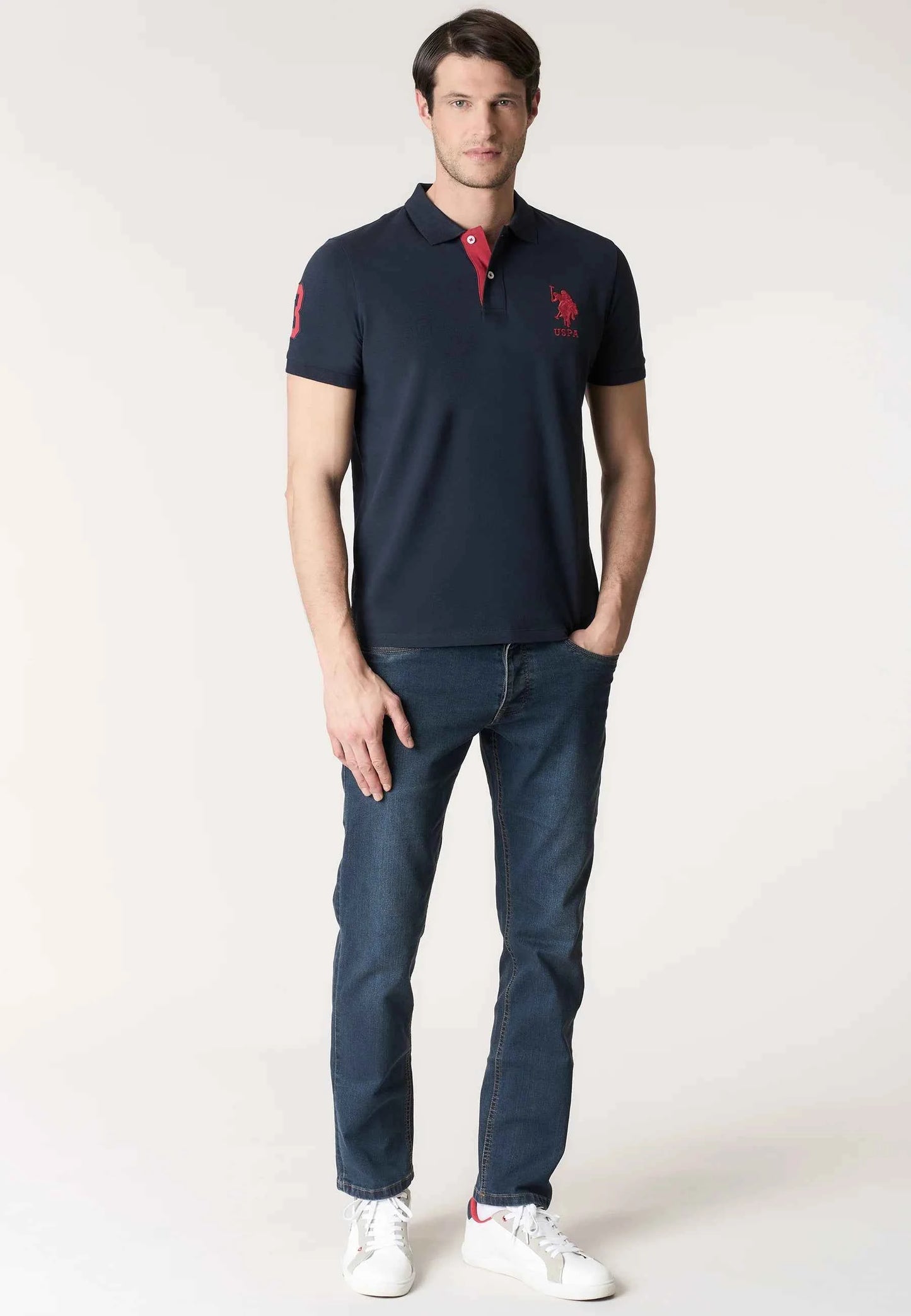 US POLO ASSN | Polo uomo con logo e numero KORY
