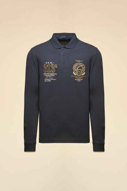 AERONAUTICA MILITARE | Polo Frecce Tricolori ricamata in piqué