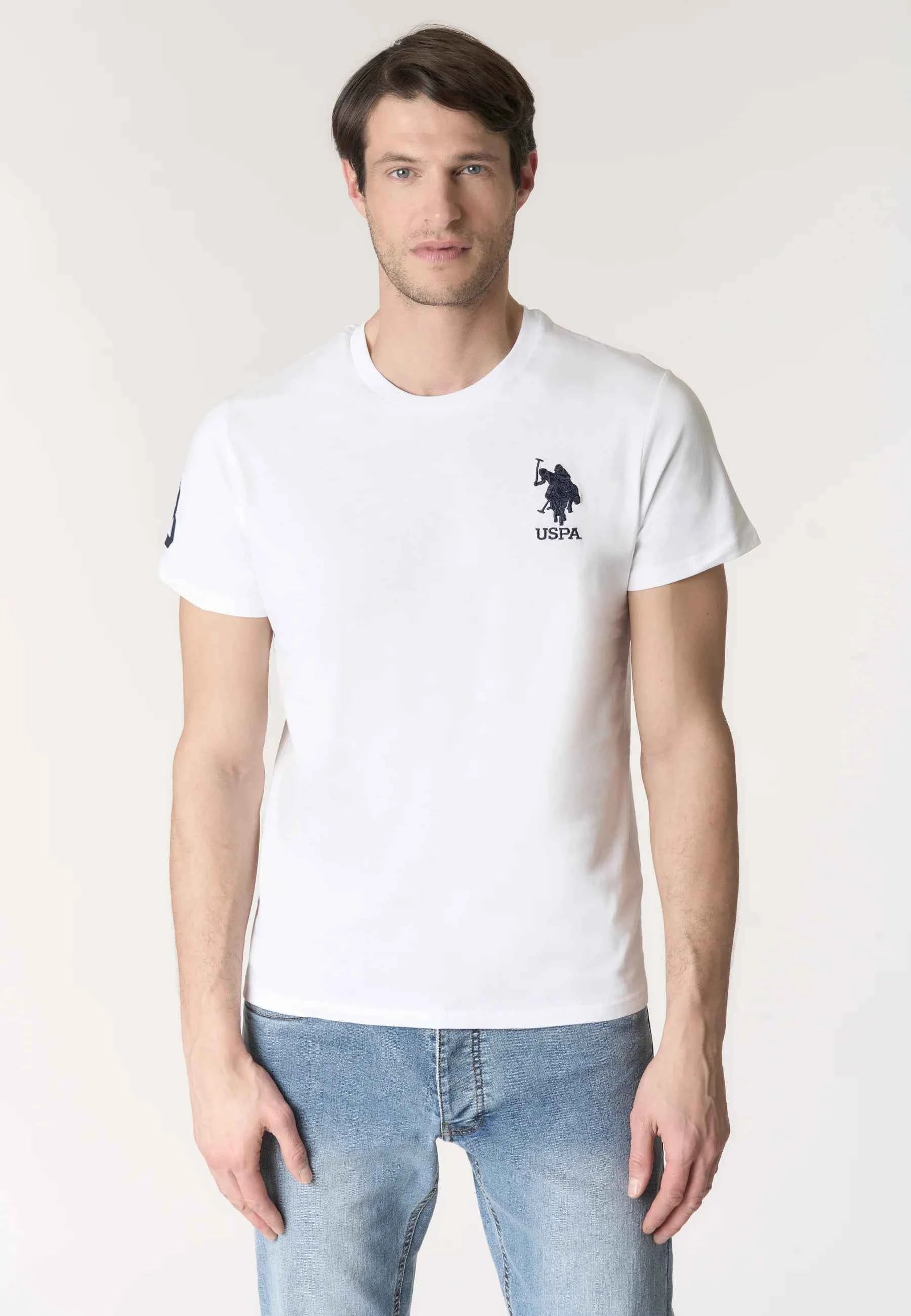 US POLO ASSN | T-Shirt in cotone con logo e numero ricamati MONET