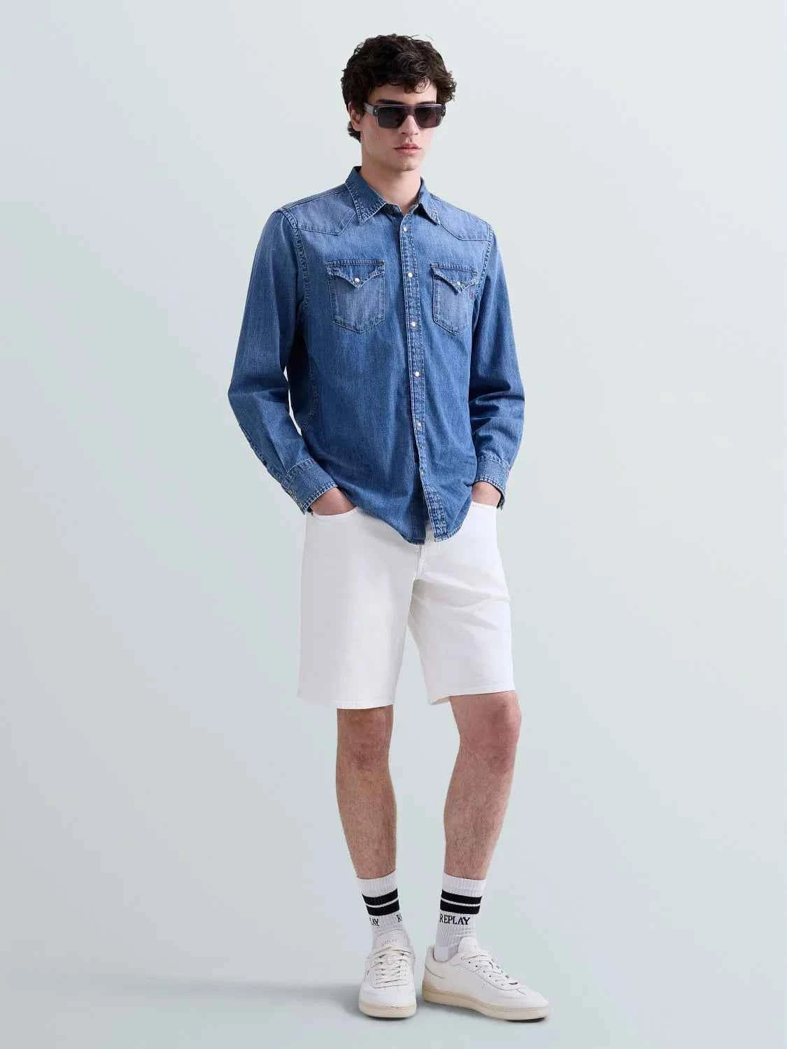 REPLAY | Bermuda in jeans uomo GROVER