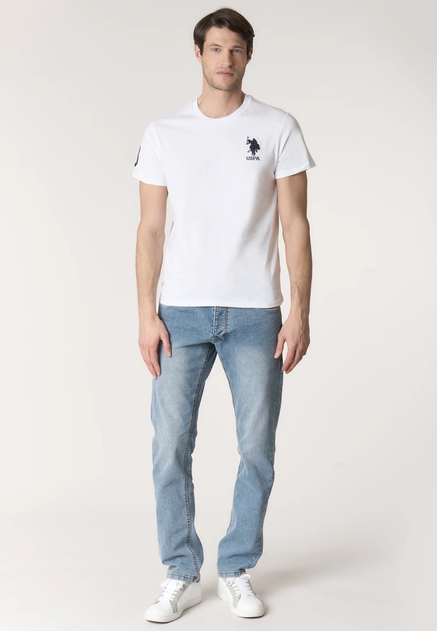 US POLO ASSN | T-Shirt in cotone con logo e numero ricamati MONET