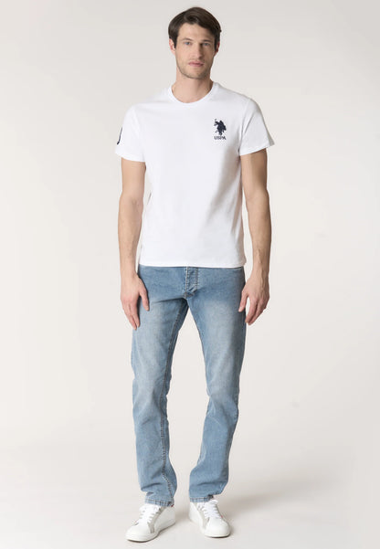 US POLO ASSN | T-Shirt in cotone con logo e numero ricamati MONET