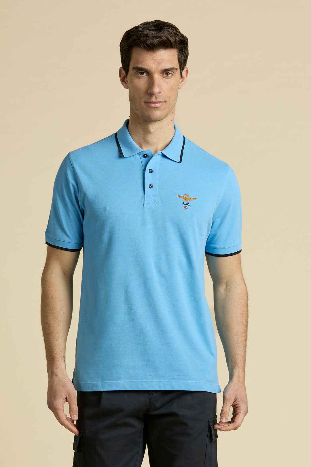 AERONAUTICA MILITARE | Polo basica in cotone a manica corta