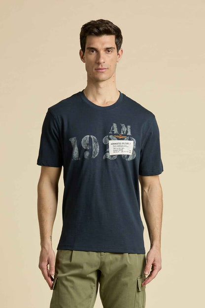 AERONAUTICA MILITARE | T-shirt stampata effetto vintage
