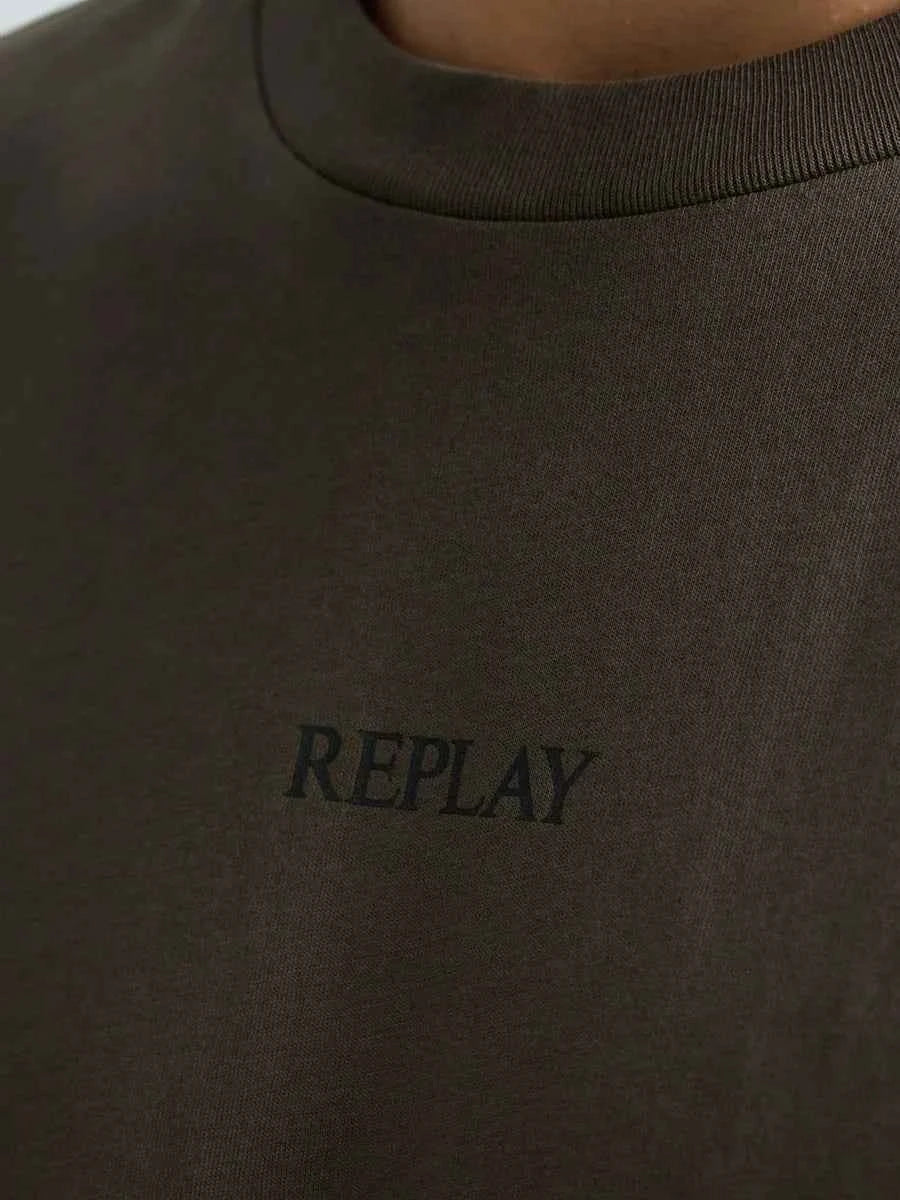 REPLAY | T-Shirt in jersey con logo minimal