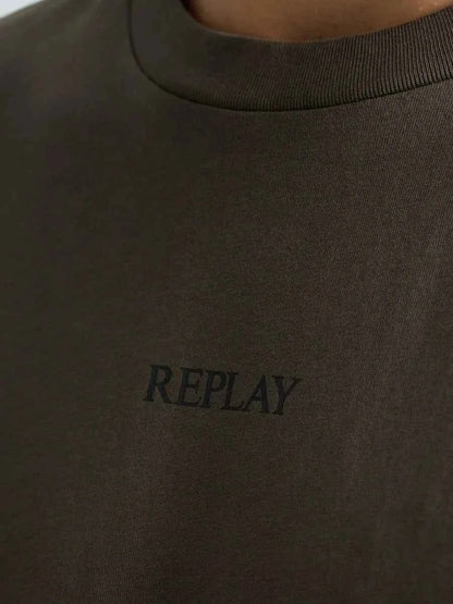 REPLAY | T-Shirt in jersey con logo minimal