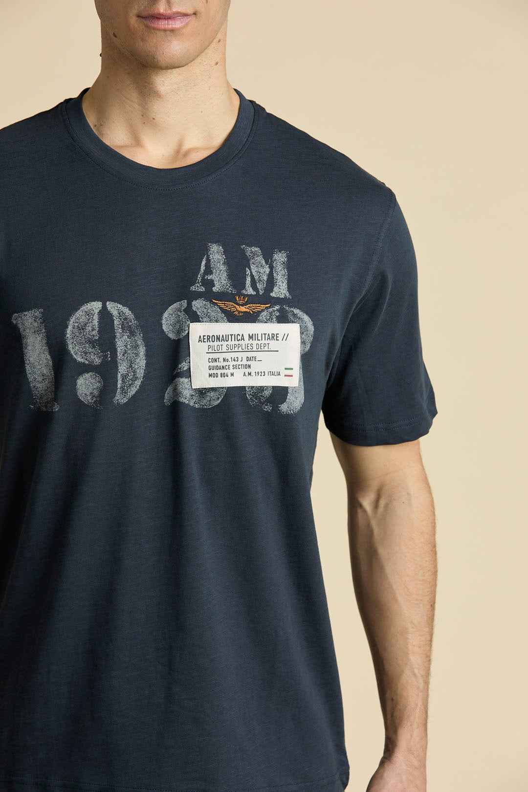AERONAUTICA MILITARE | T-shirt stampata effetto vintage