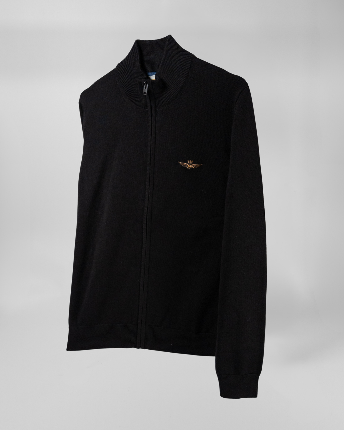 AERONAUTICA MILITARE | Maglia FULL zip in cotone tinto filo