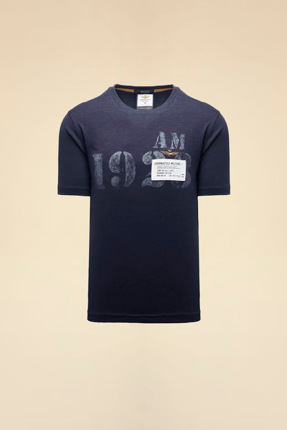 AERONAUTICA MILITARE | T-shirt stampata effetto vintage