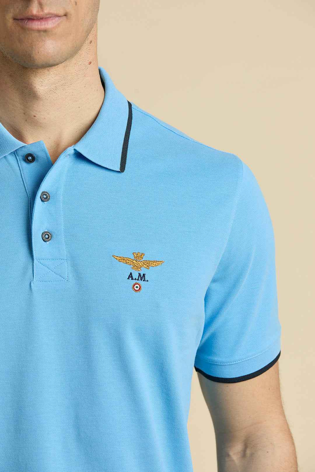 AERONAUTICA MILITARE | Polo basica in cotone a manica corta