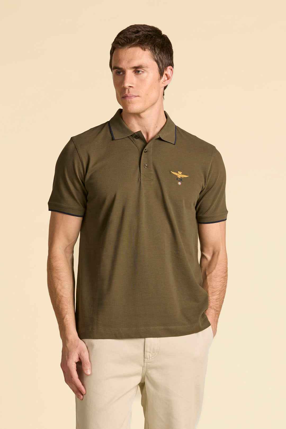 AERONAUTICA MILITARE | Polo basica in cotone a manica corta