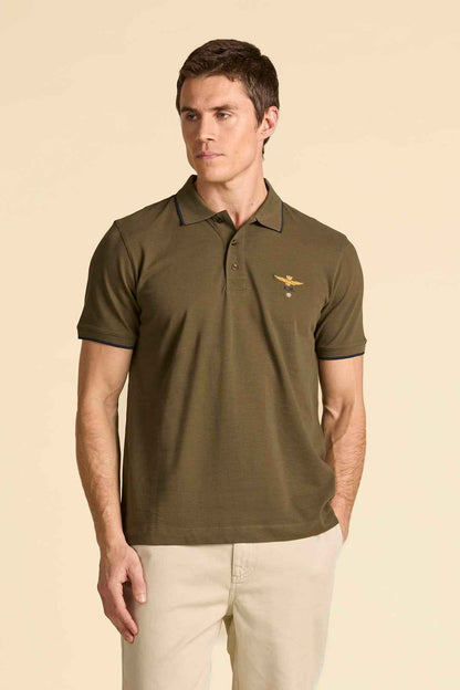 AERONAUTICA MILITARE | Polo basica in cotone a manica corta