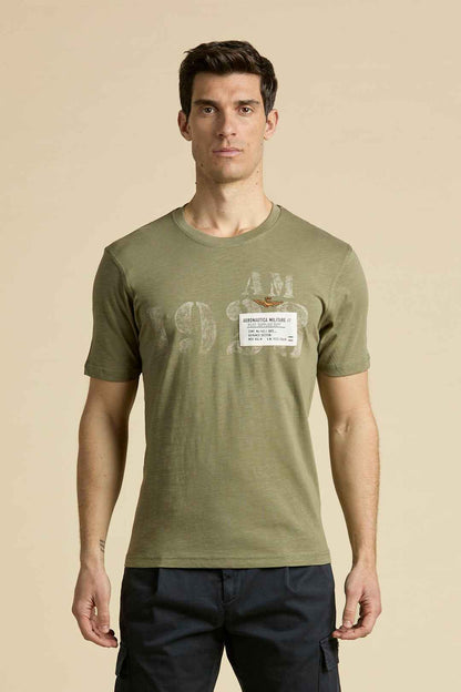 AERONAUTICA MILITARE | T-shirt stampata effetto vintage