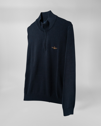 AERONAUTICA MILITARE | Maglia a mezza zip in cotone