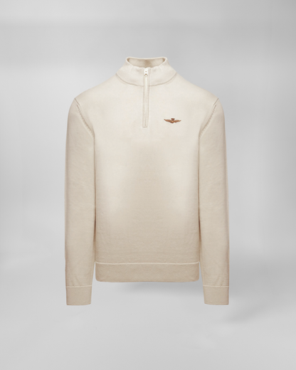 AERONAUTICA MILITARE | Maglia a mezza zip in cotone