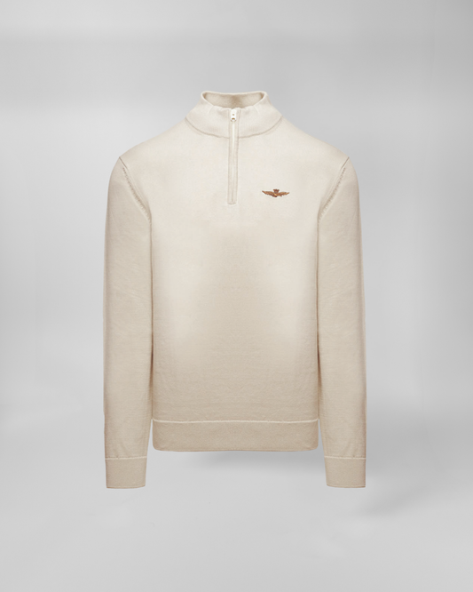 AERONAUTICA MILITARE | Maglia a mezza zip in cotone