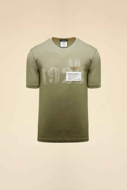 AERONAUTICA MILITARE | T-shirt stampata effetto vintage