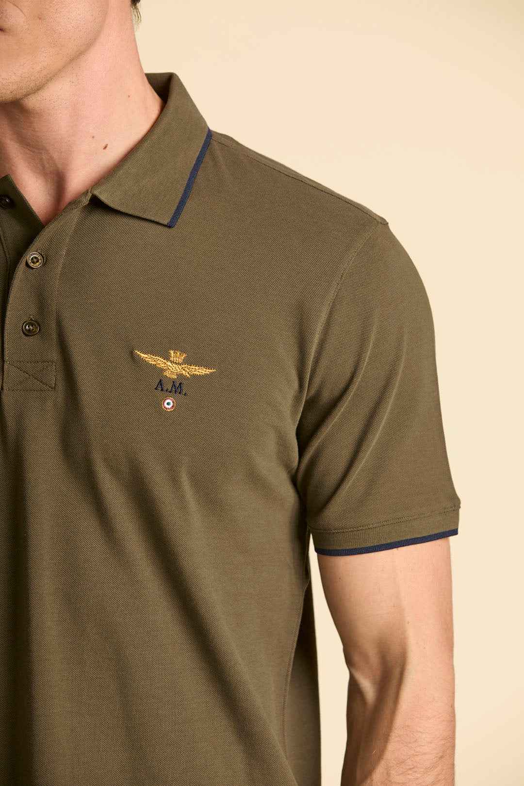 AERONAUTICA MILITARE | Polo basica in cotone a manica corta