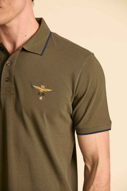 AERONAUTICA MILITARE | Polo basica in cotone a manica corta