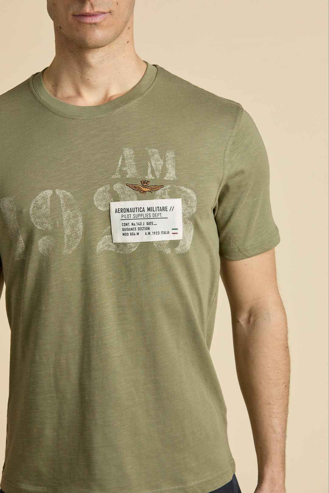 AERONAUTICA MILITARE | T-shirt stampata effetto vintage