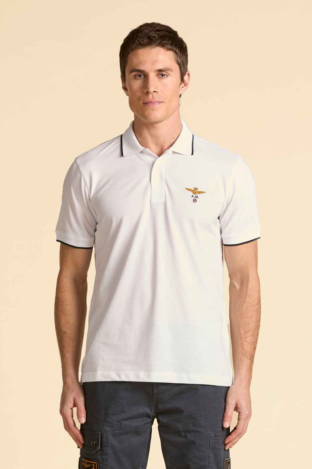 AERONAUTICA MILITARE | Polo basica in cotone a manica corta