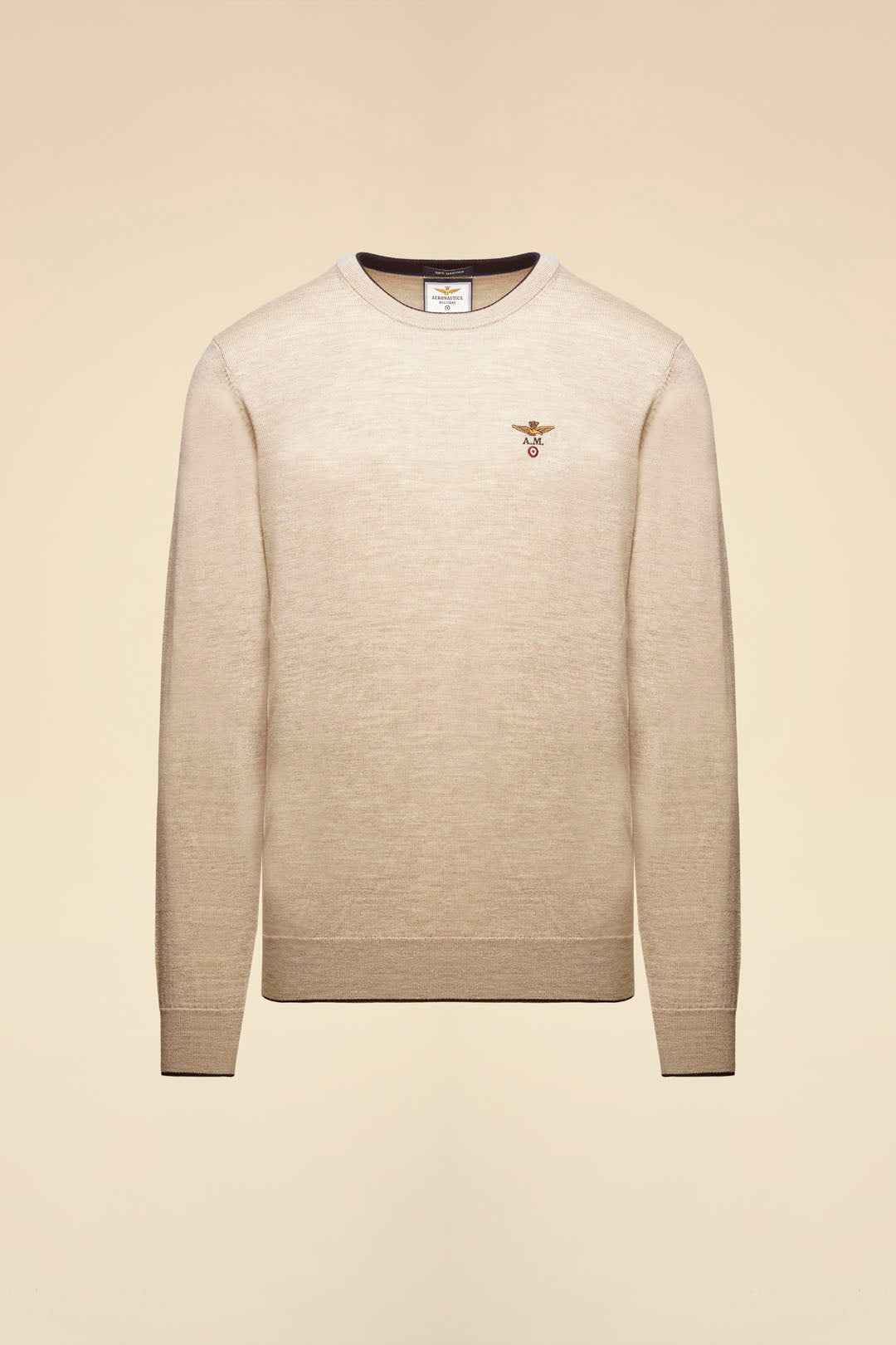 AERONAUTICA MILITARE | Maglia girocollo in lana merino