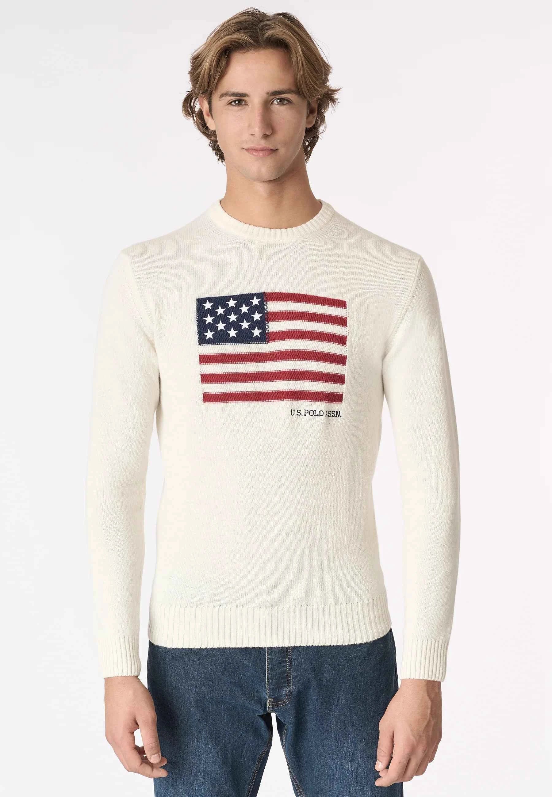 US POLO ASSN | Maglia girocollo bandiera americana